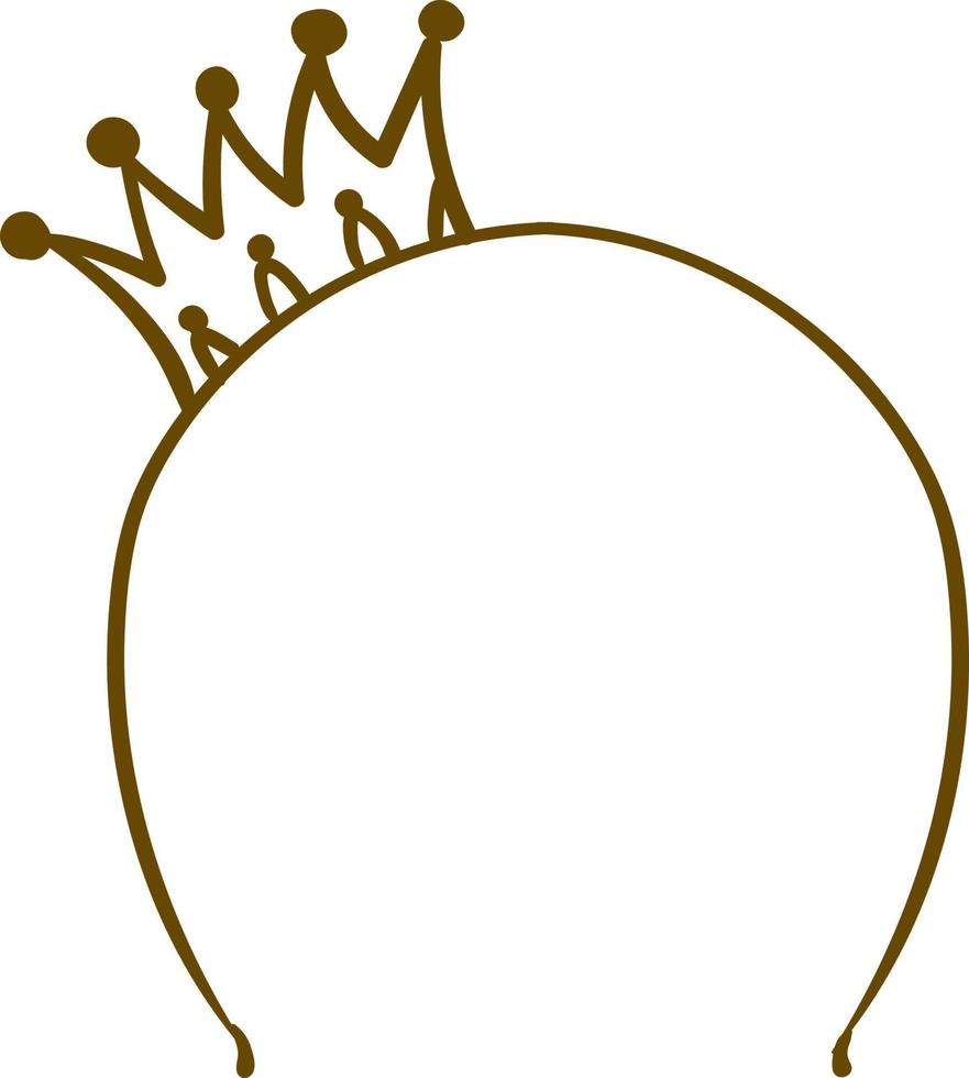 Krone Stirnband, Illustration, Vektor auf weißem Hintergrund.