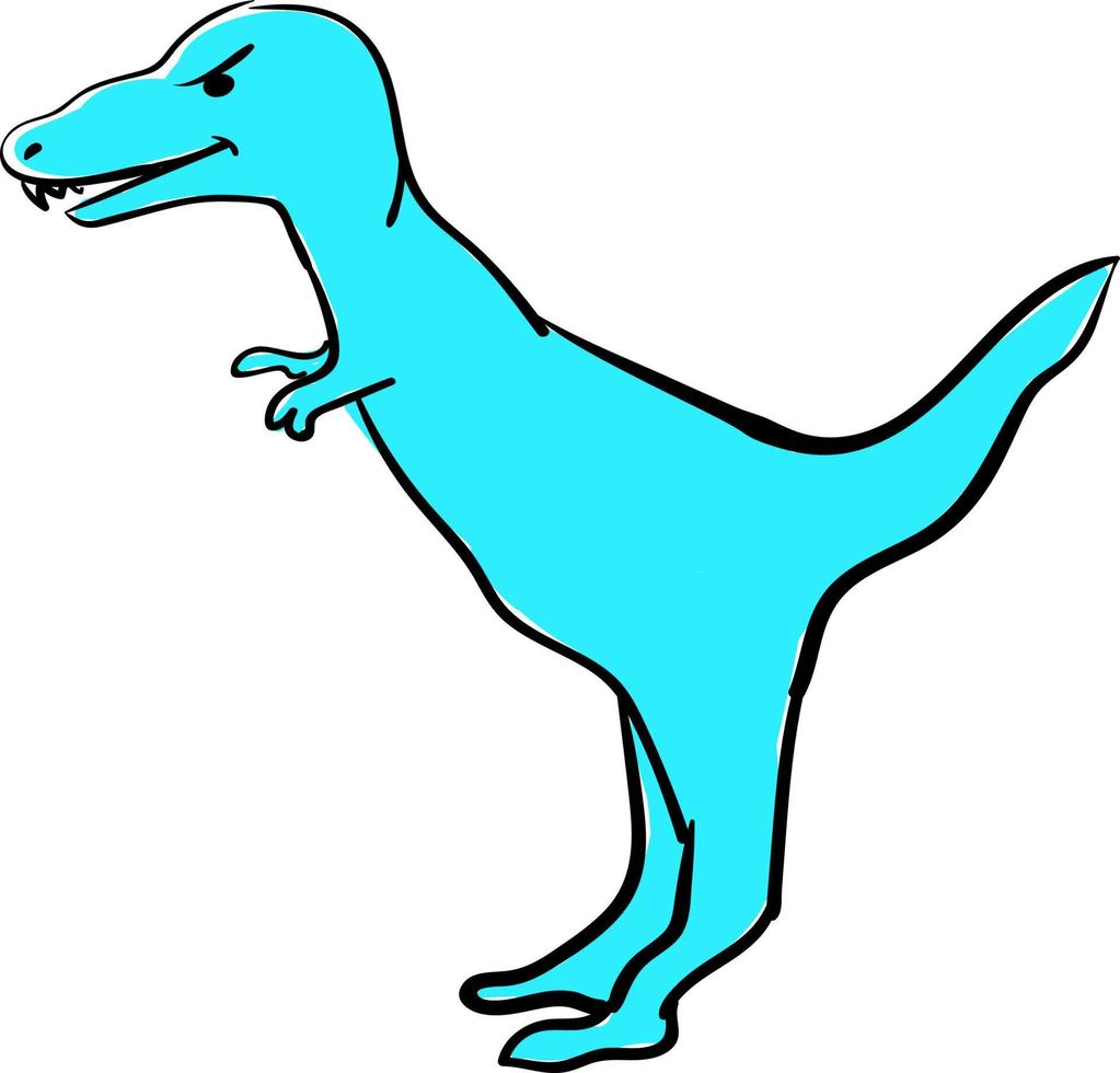 Wütender Albertosaurus, Illustration, Vektor auf weißem Hintergrund.