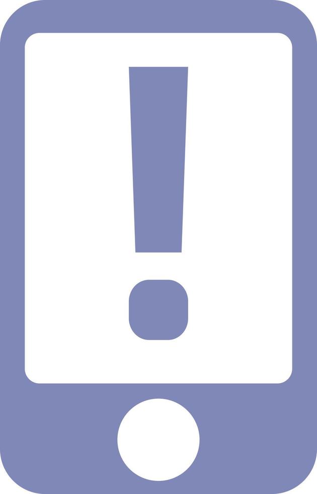telefon varning, ikon illustration, vektor på vit bakgrund