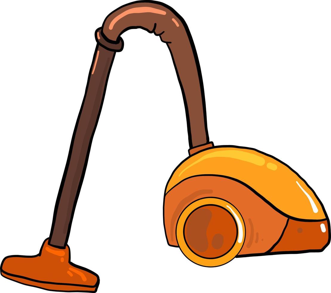 orange Vakuum rengöringsmedel , illustration, vektor på vit bakgrund