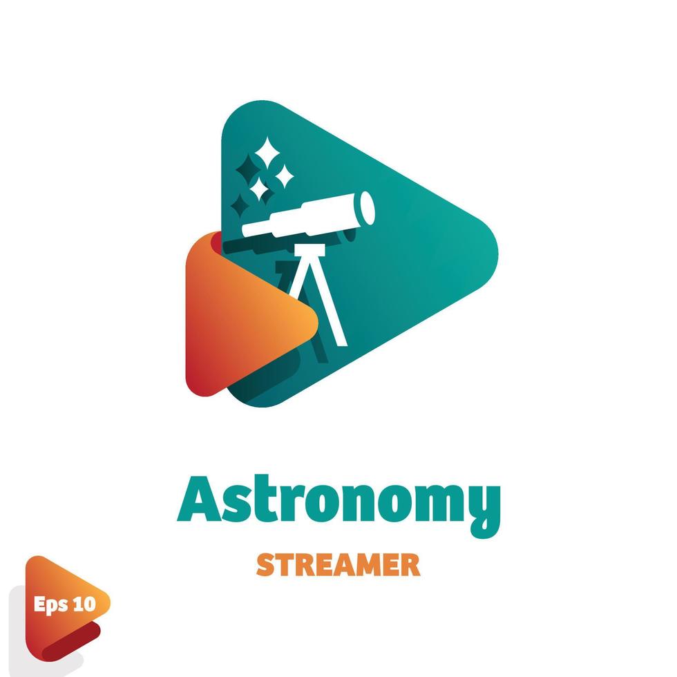 astronomi banderoll logotyp vektor
