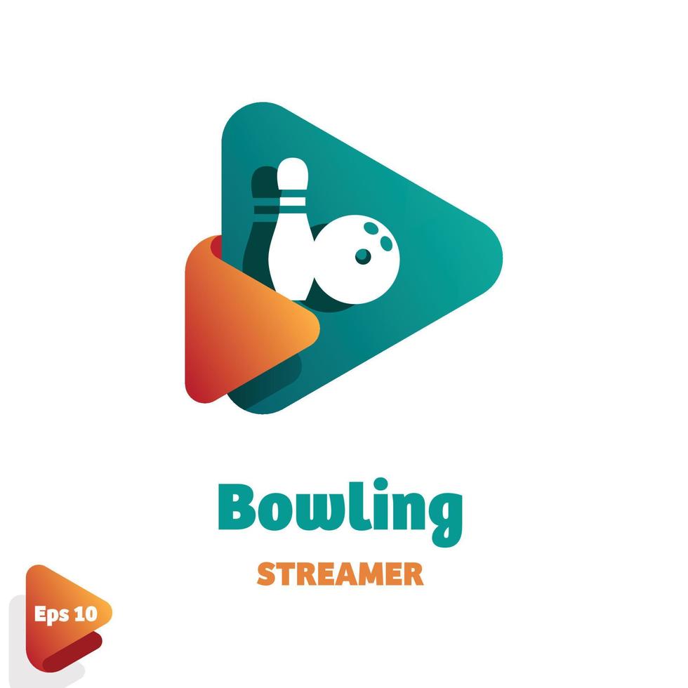 Bowling-Streamer-Logo vektor