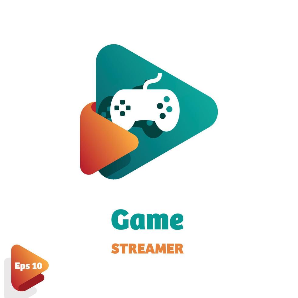 Game-Streamer-Logo vektor