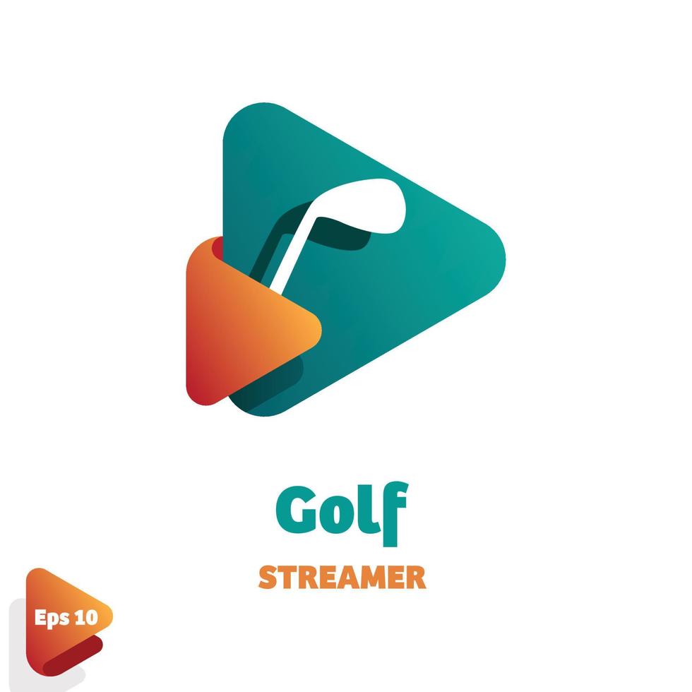 Golf-Streamer-Logo vektor