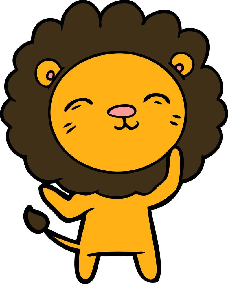tecknad serie söt lejon vektor
