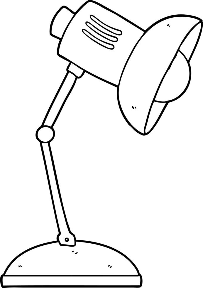 Cartoon Strichzeichnungen Schreibtischlampe vektor