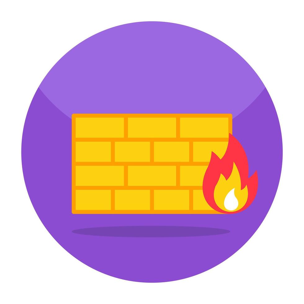 ein editierbares Design-Icon der Firewall vektor