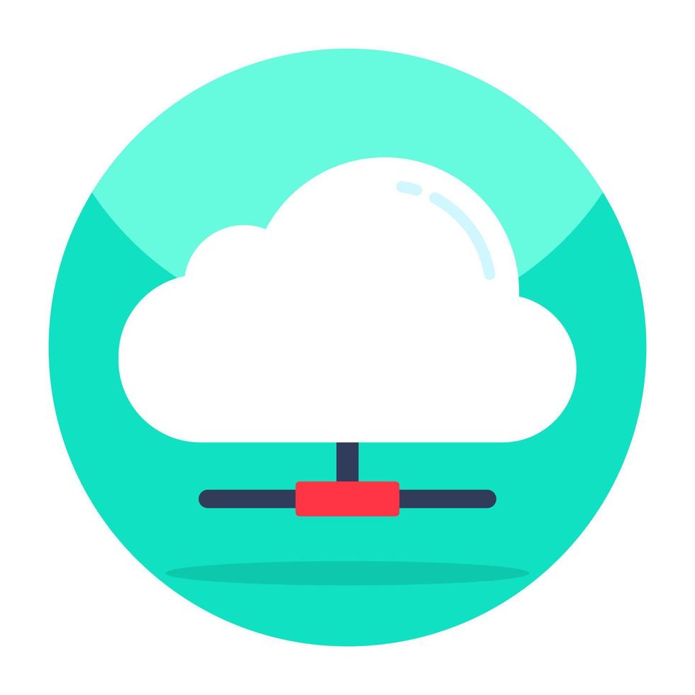 ett ikon design av dela med sig moln vektor