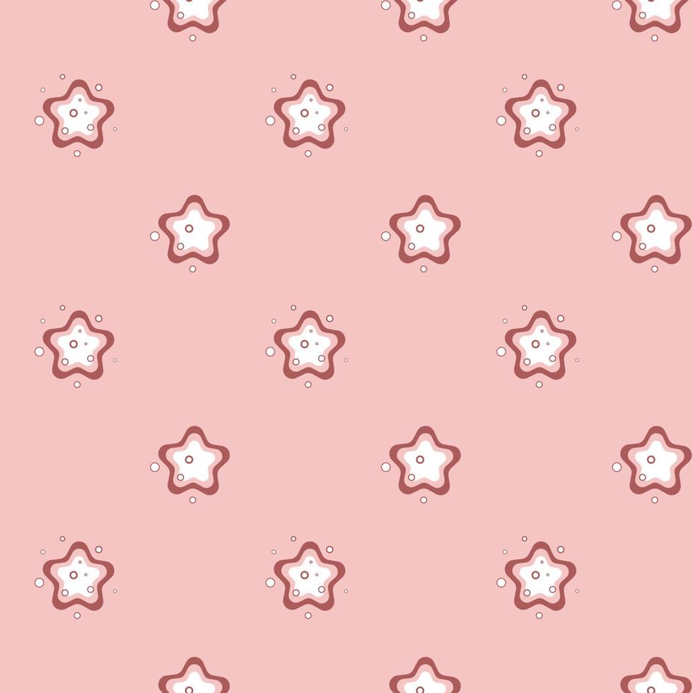 rosa hintergrund mit sternen. süßer Babydruck. für Bastelpapier, Textil, Stoff, Karten, Einladungen, Tapeten etc. vektor