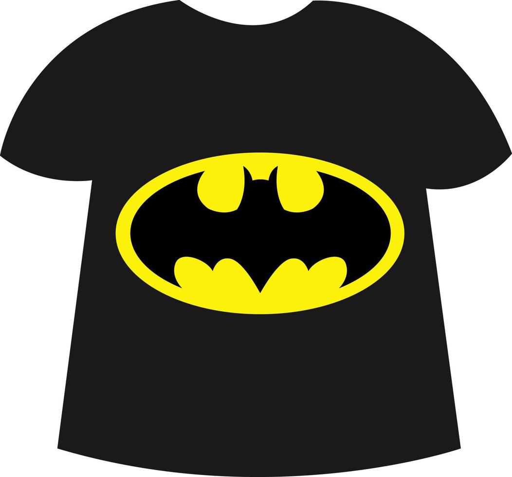 T-Shirt mit Batman-Symbol vektor