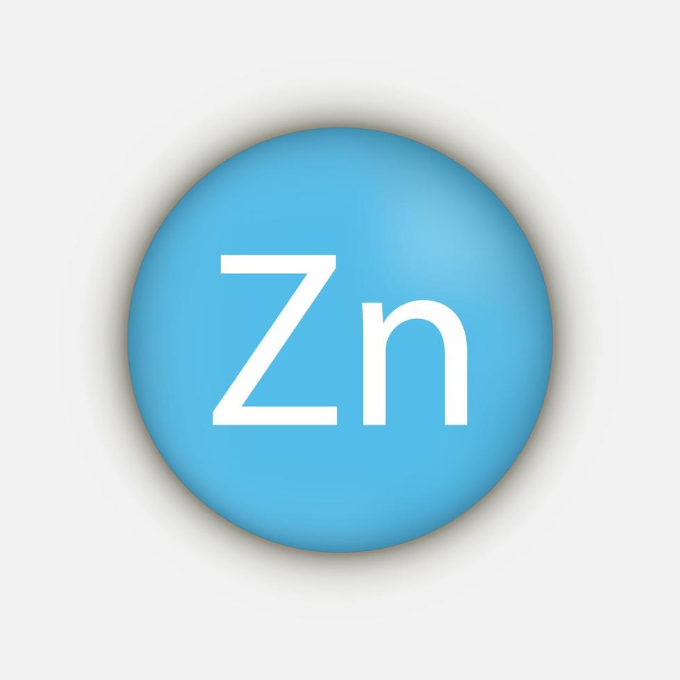 zink zn mineral vitamin tillägg ikon. vektor illustration.