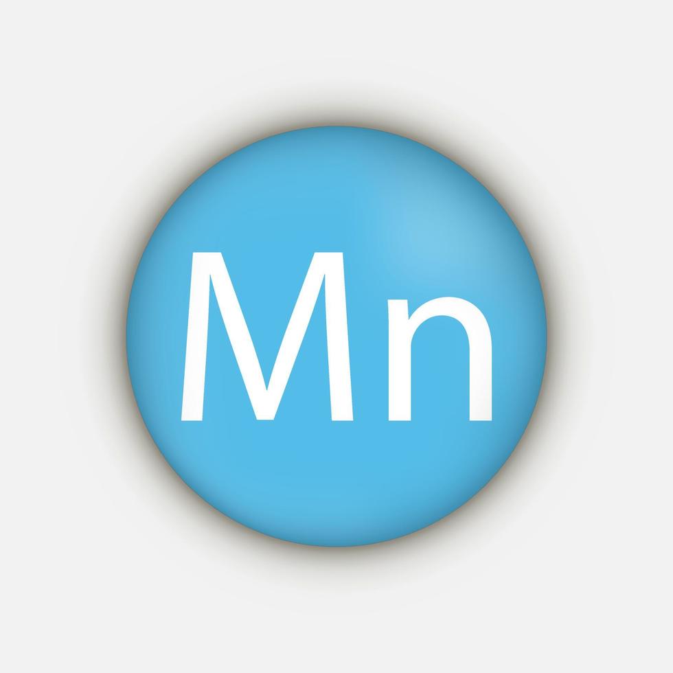 Symbol für Mangan-Mineral-Vitamin-Ergänzung. Vektor-Illustration. vektor