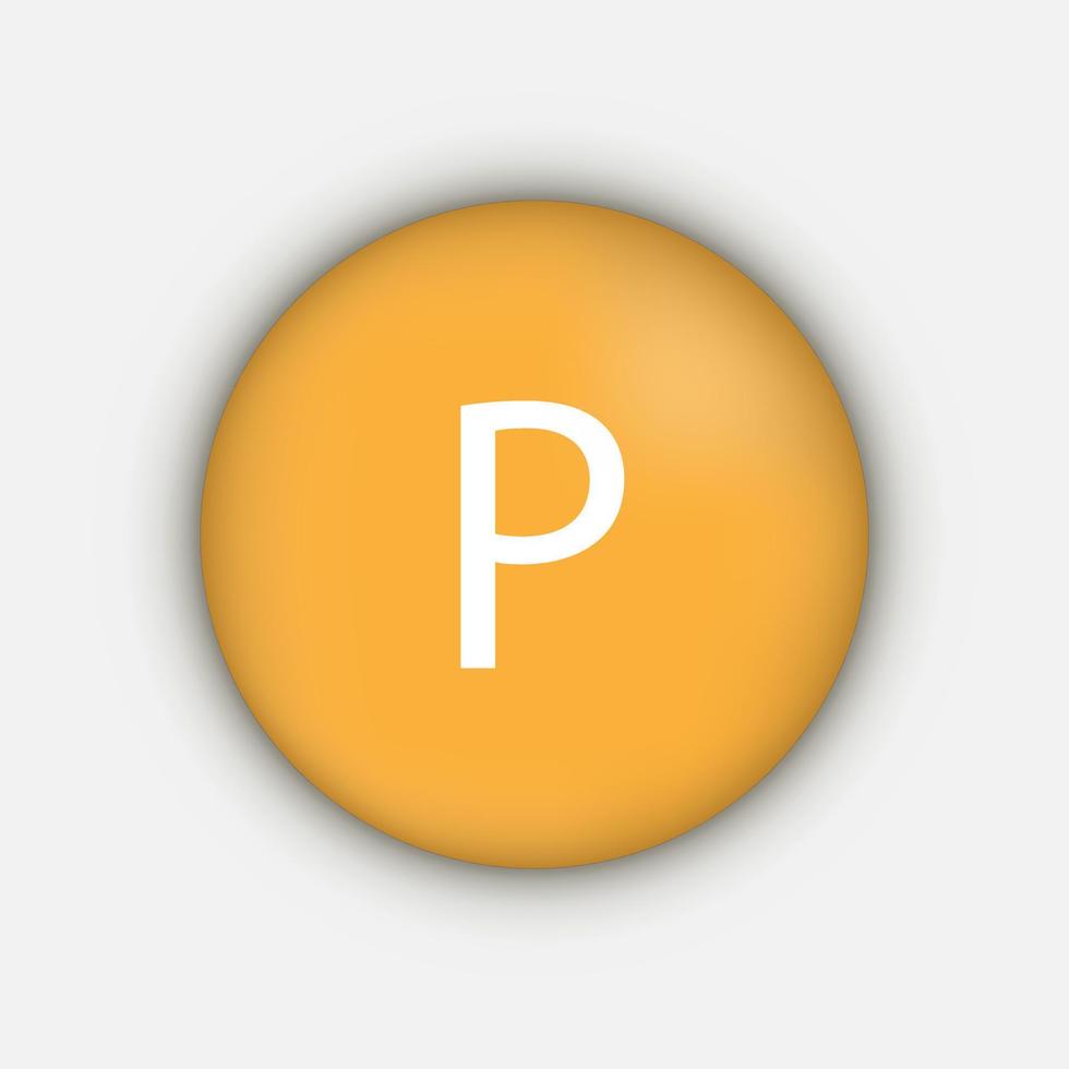 vitamin p symbol. vektor illustration.