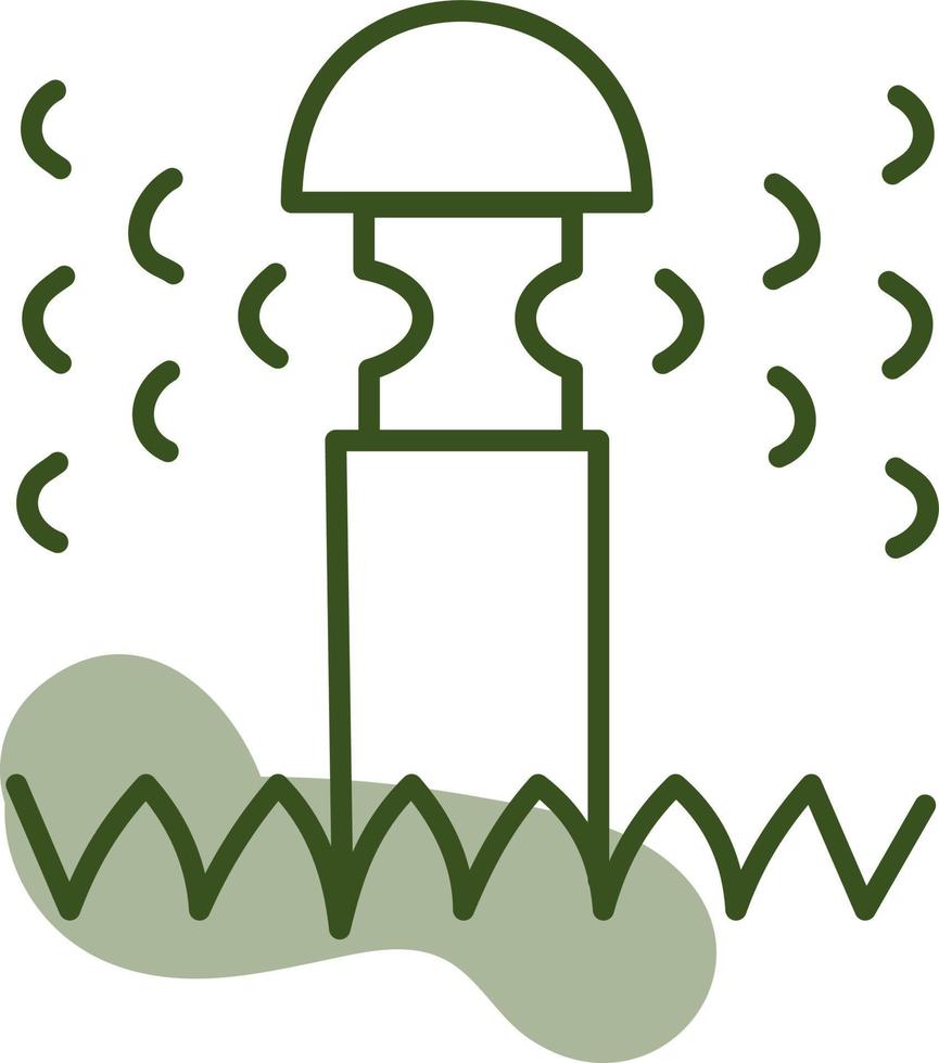 Gartensprinkler, Illustration, Vektor auf weißem Hintergrund.