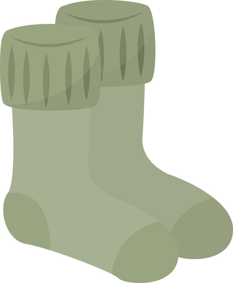 Wintersocken, Illustration, Vektor auf weißem Hintergrund.