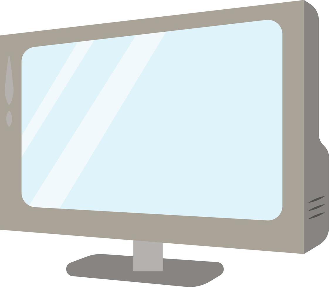 alter Fernseher, Illustration, Vektor auf weißem Hintergrund.