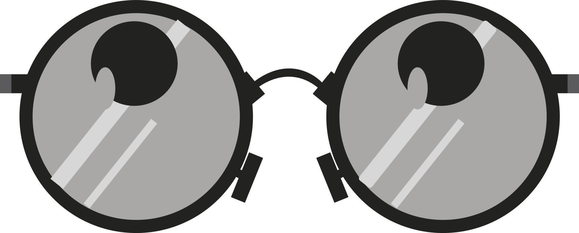 dunkle Brille, Illustration, Vektor auf weißem Hintergrund.