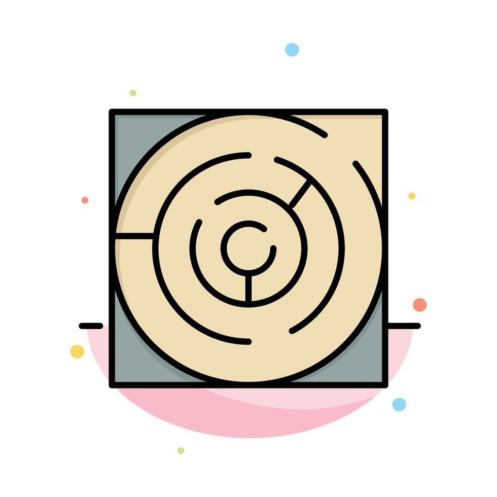 labyrint Karta labyrint strategi mönster abstrakt platt Färg ikon mall vektor