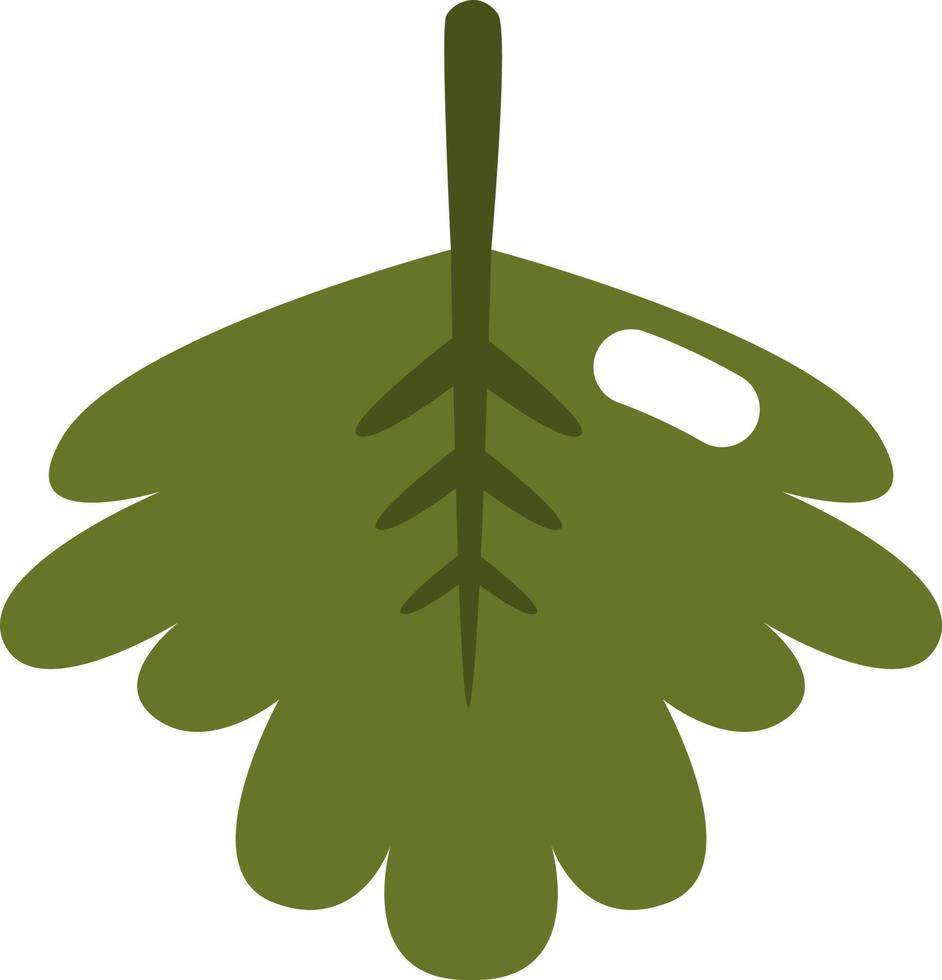 höst grön blad, illustration, vektor, på en vit bakgrund. vektor