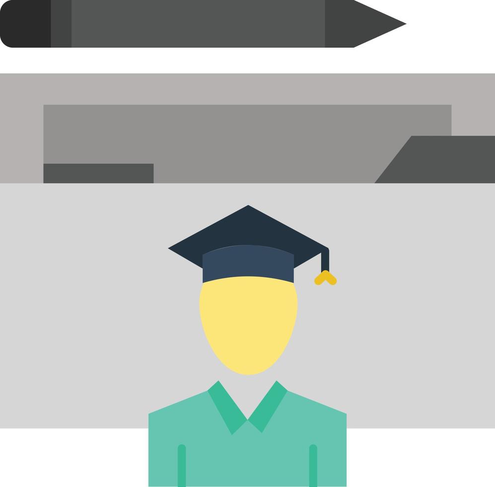 avatar bildung absolvent graduierung gelehrter flache farbe symbol vektor symbol banner vorlage