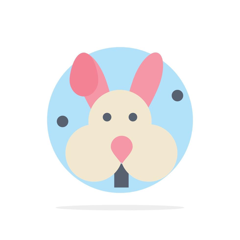 kanin påsk kanin abstrakt cirkel bakgrund platt Färg ikon vektor