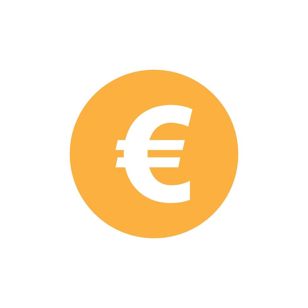 Euro-Geld-Vektor-Icon-Illustration Design-Vorlage - Vektor