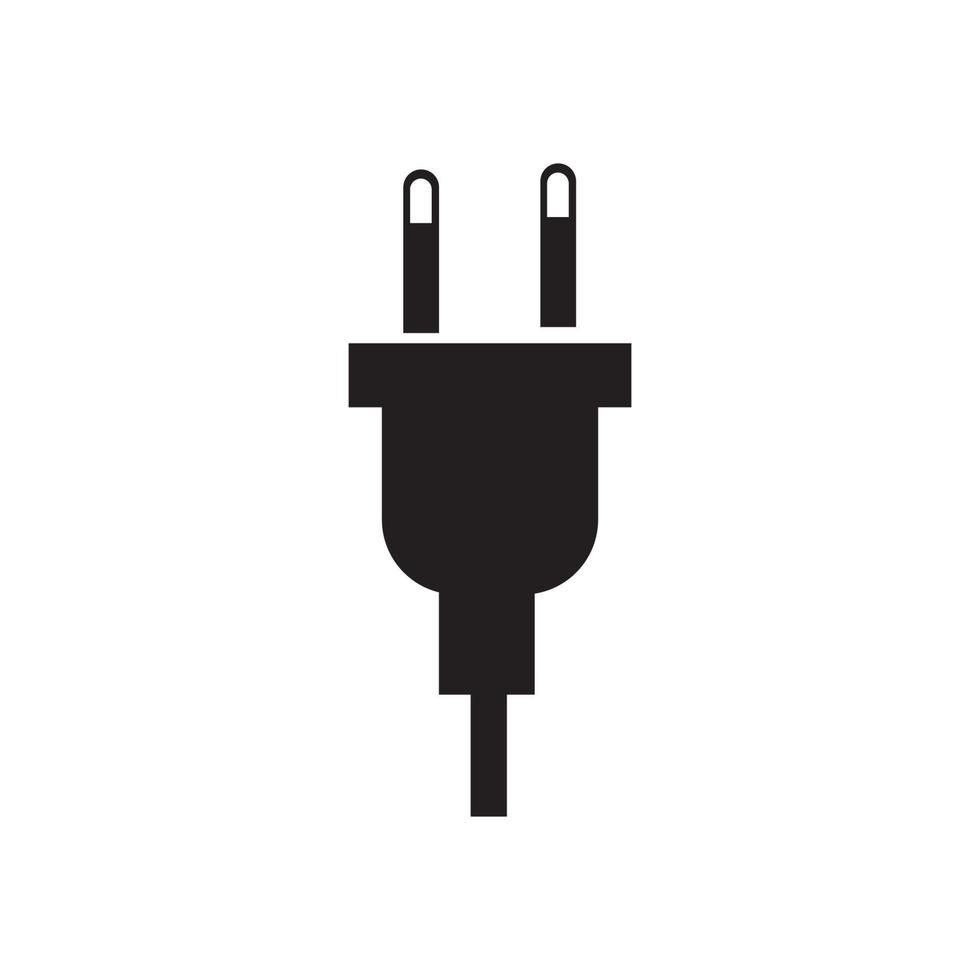 elektrisk plugg logotyp mall vektor ikon illustration design