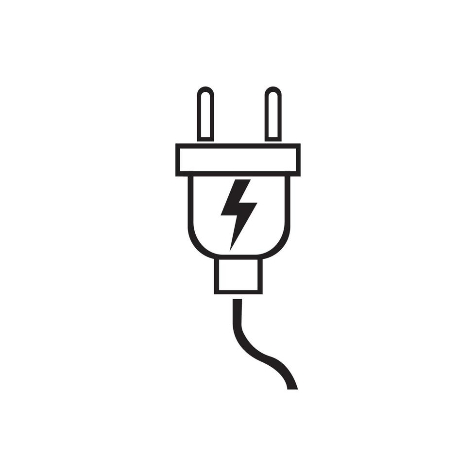 Logo-Vorlage für elektrische Stecker, Vektorgrafik-Design vektor