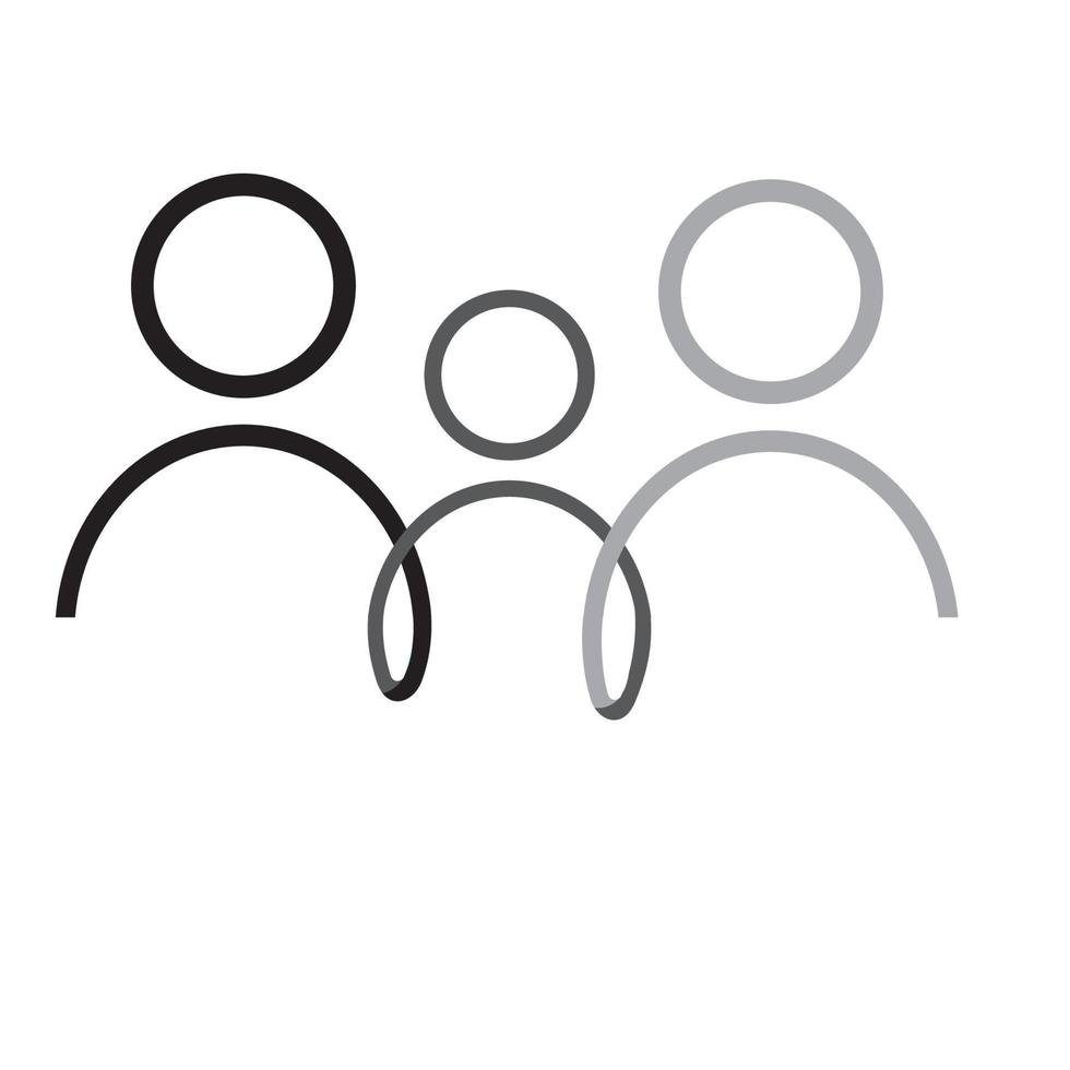 familj ikon design mall vektor grafisk illustration