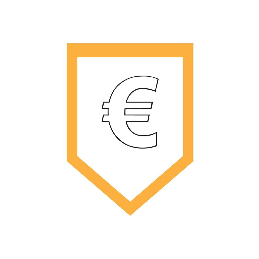 Euro-Geld-Vektor-Icon-Illustration Design-Vorlage - Vektor