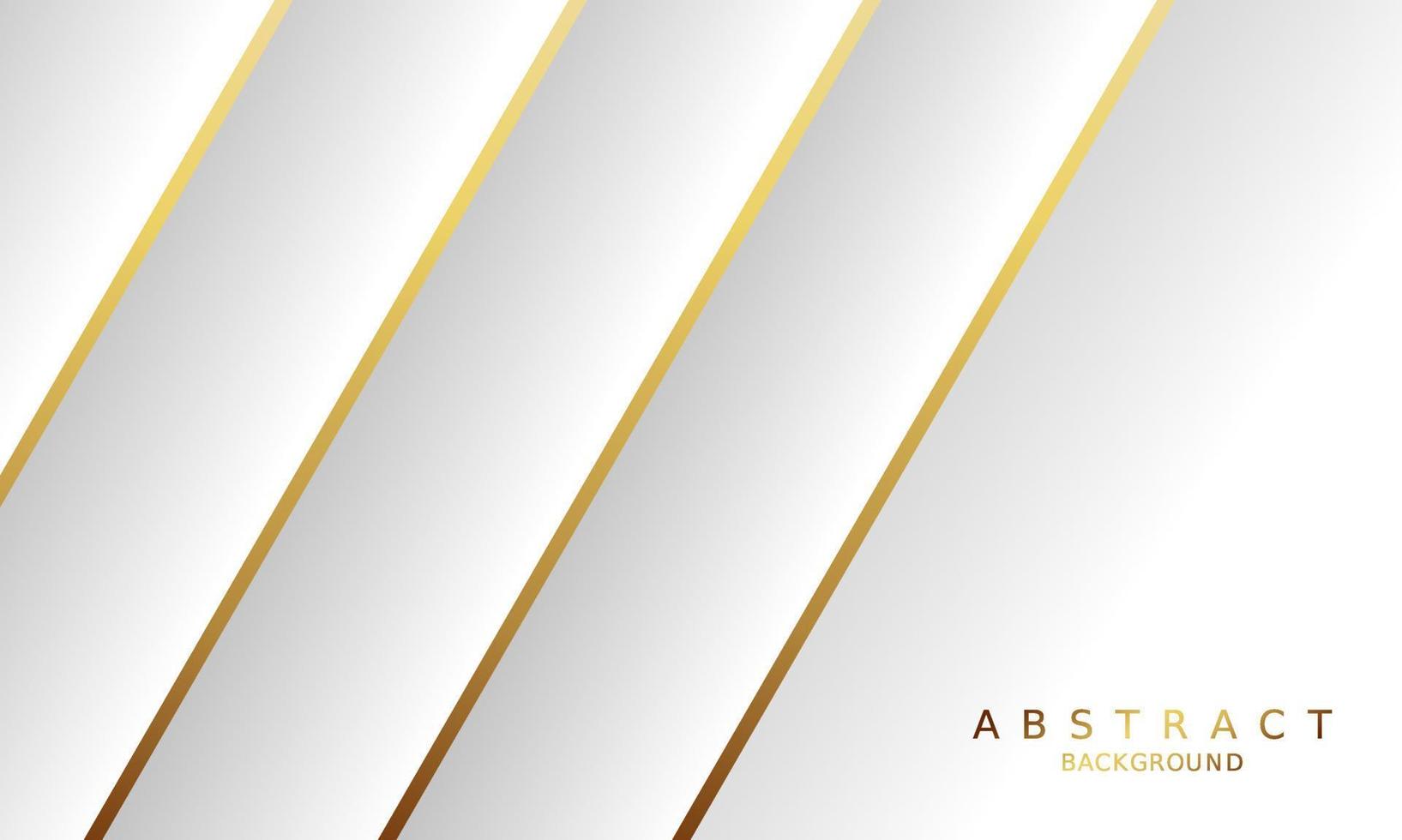 weißer Luxus-Premium-Hintergrund und goldene Linie. vektor