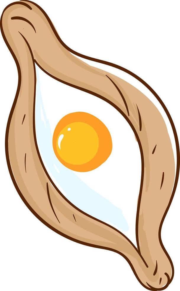 khachapuri ajarian, illustration, vektor på vit bakgrund