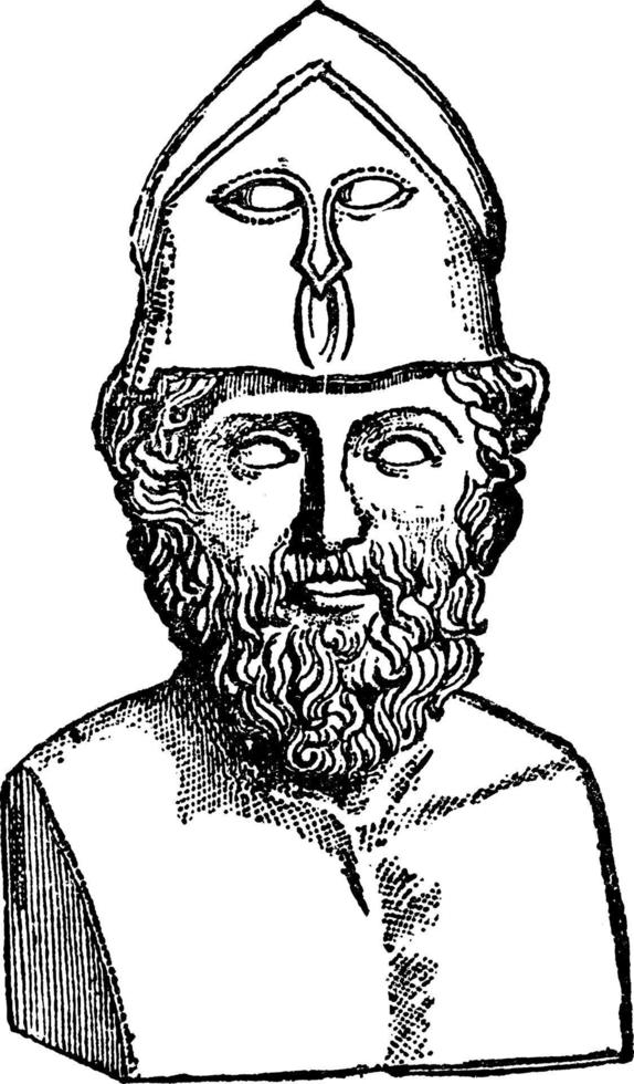 themistocles, årgång illustration vektor