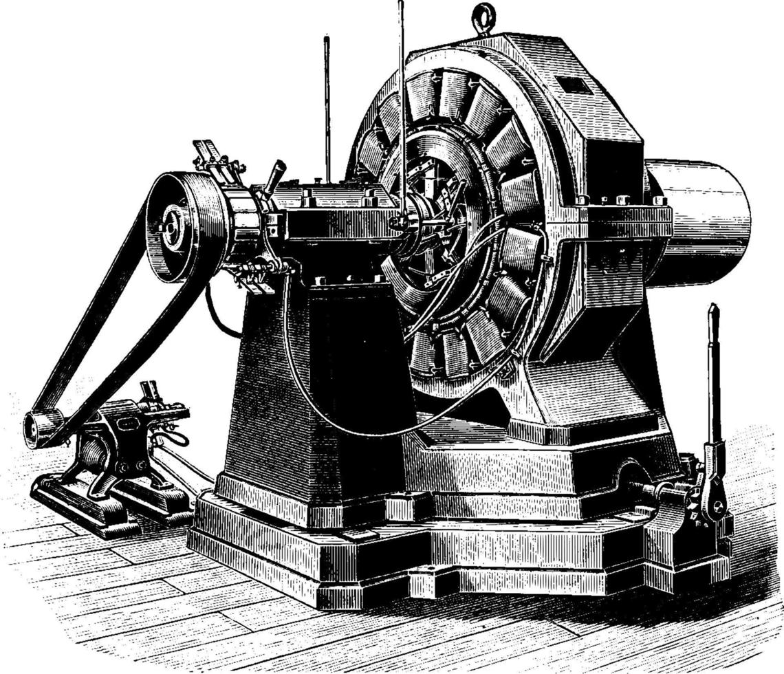 generator, årgång illustration. vektor