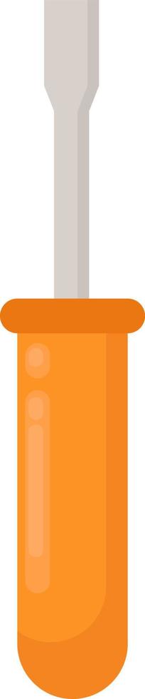 orangefarbener Schraubendreher, Illustration, Vektor auf weißem Hintergrund