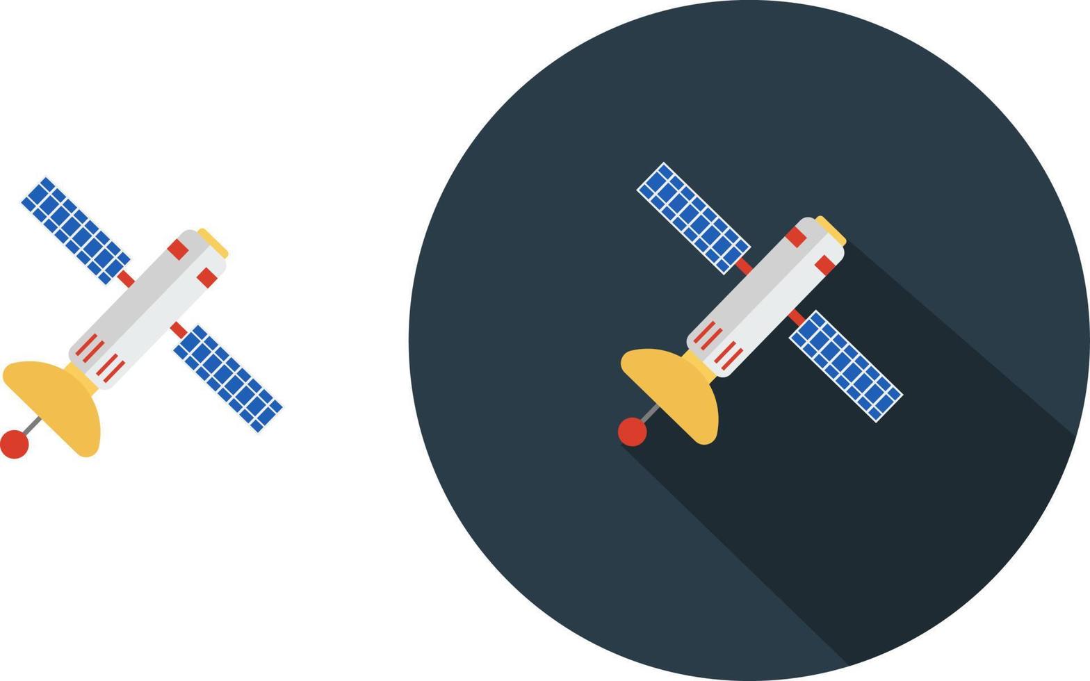 Großer Satellit, Illustration, Vektor auf weißem Hintergrund.