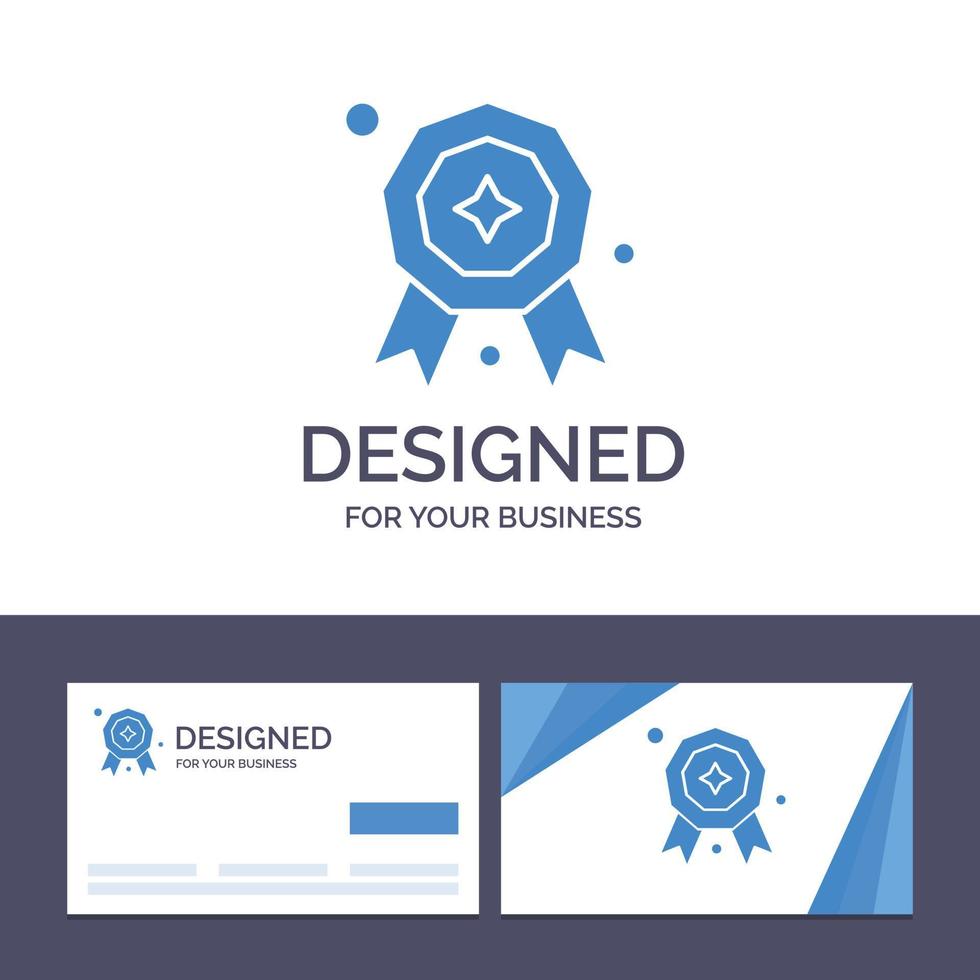 kreativ företag kort och logotyp mall tilldela stjärna pris- vektor illustration
