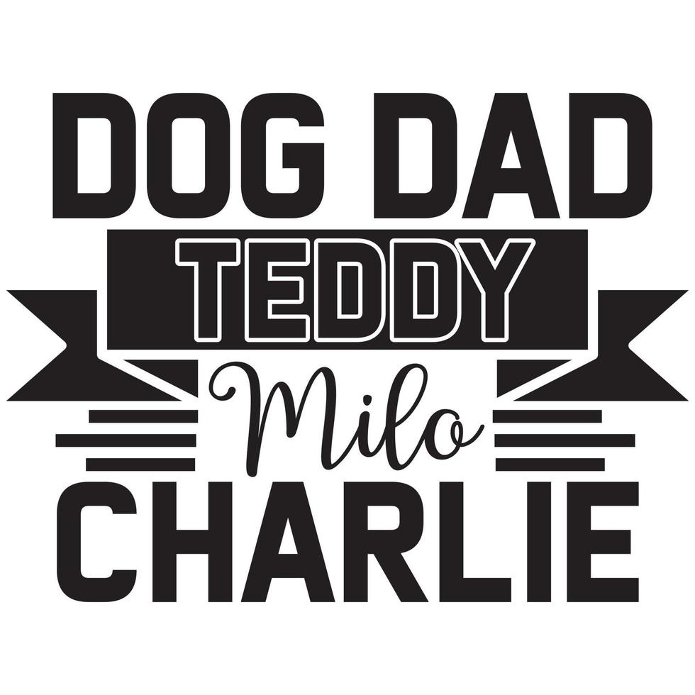 hund papa teddy milo charlie vektor