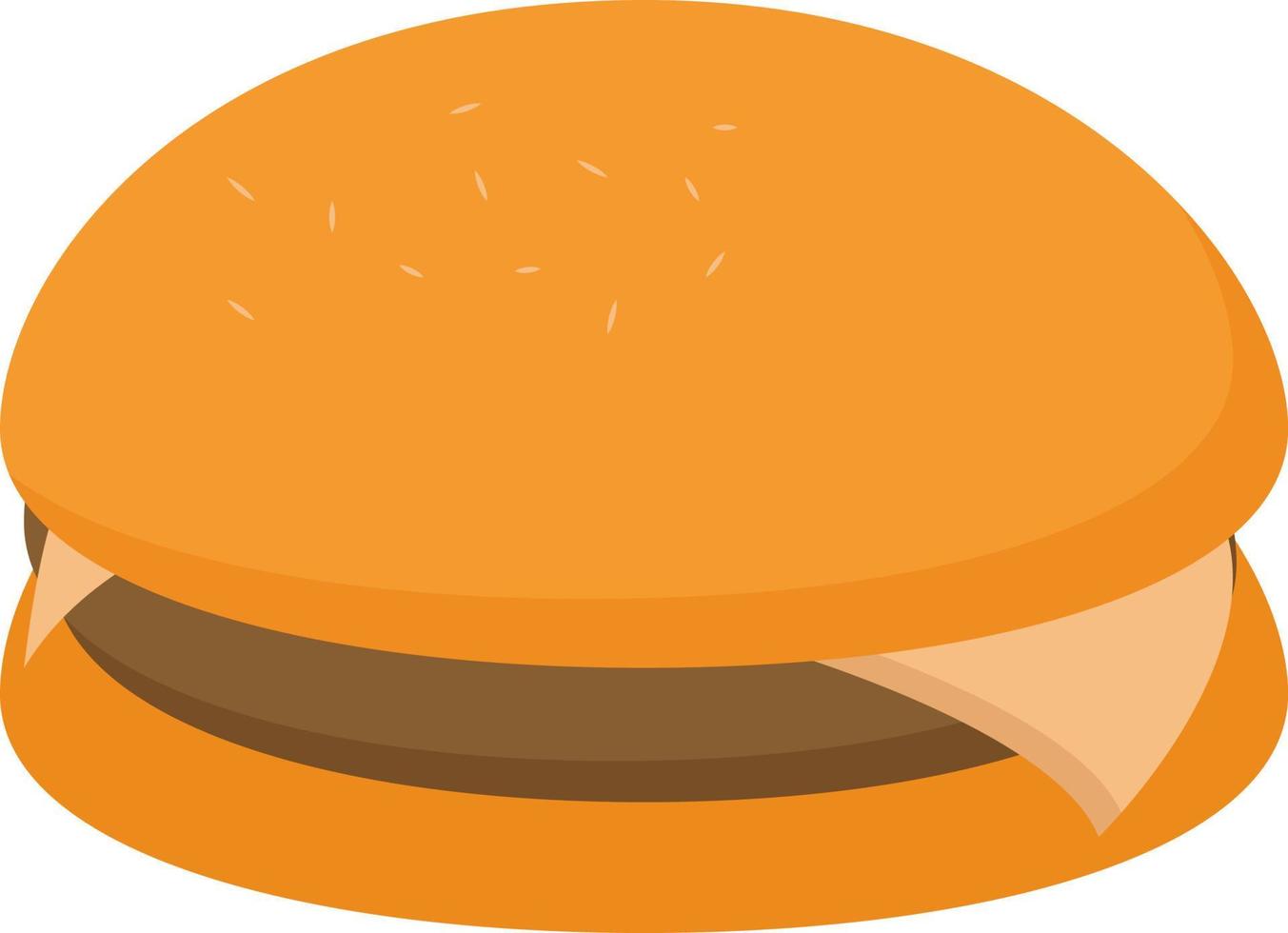 Burger, Illustration, Vektor auf weißem Hintergrund.