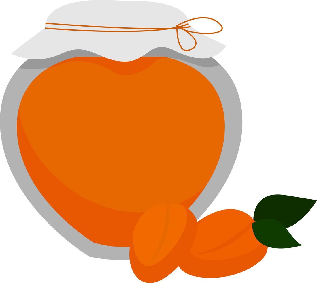 aprikos juice, illustration, vektor på vit bakgrund.