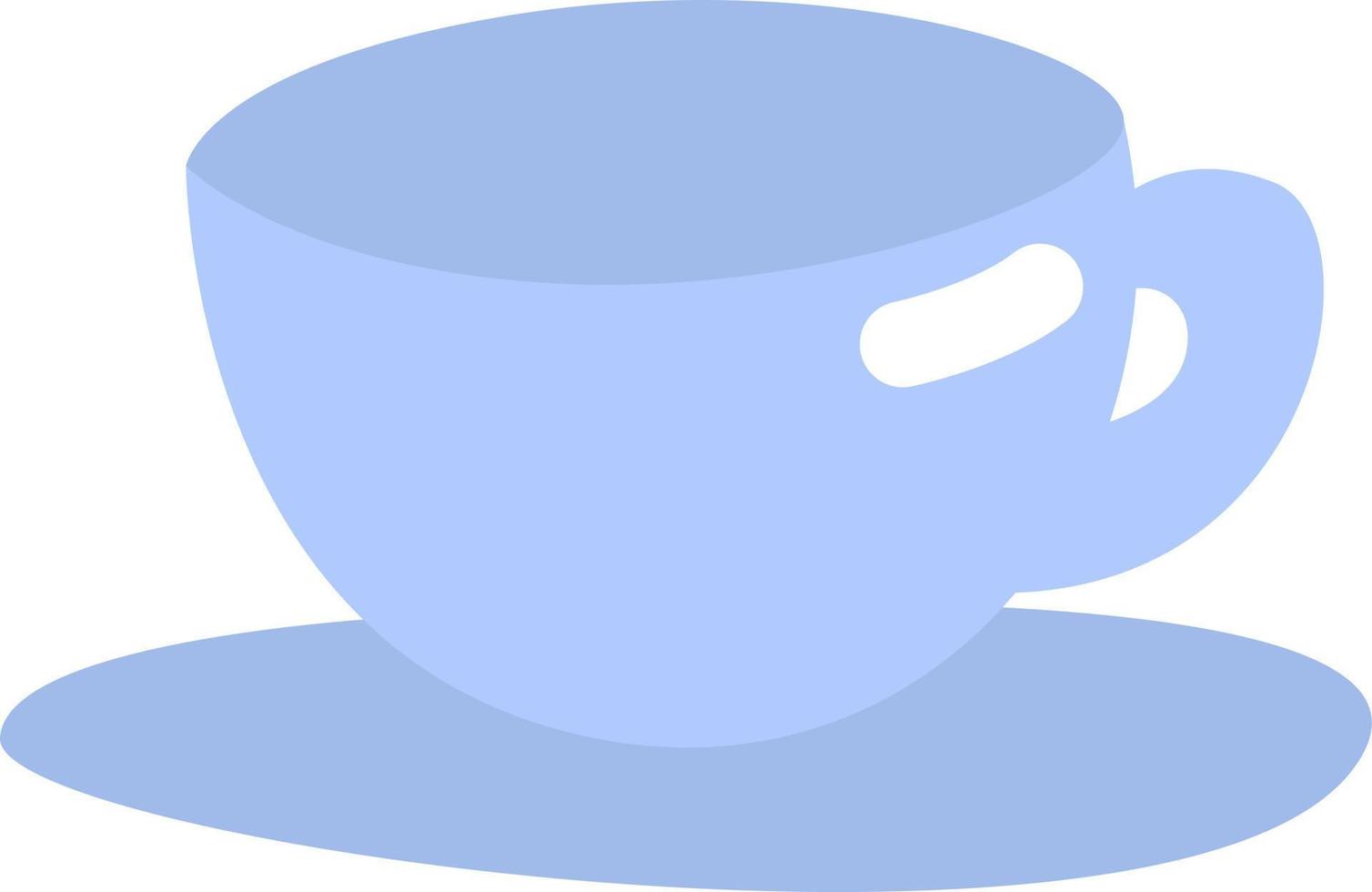 blå kontor kopp, illustration, vektor, på en vit bakgrund. vektor