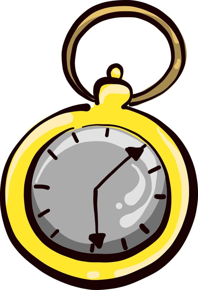 gul klocka, illustration, vektor på vit bakgrund