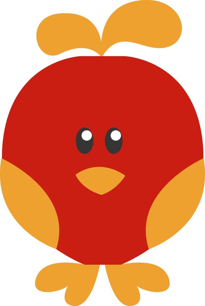 Roter Vogel, Illustration, Vektor, auf weißem Hintergrund. vektor