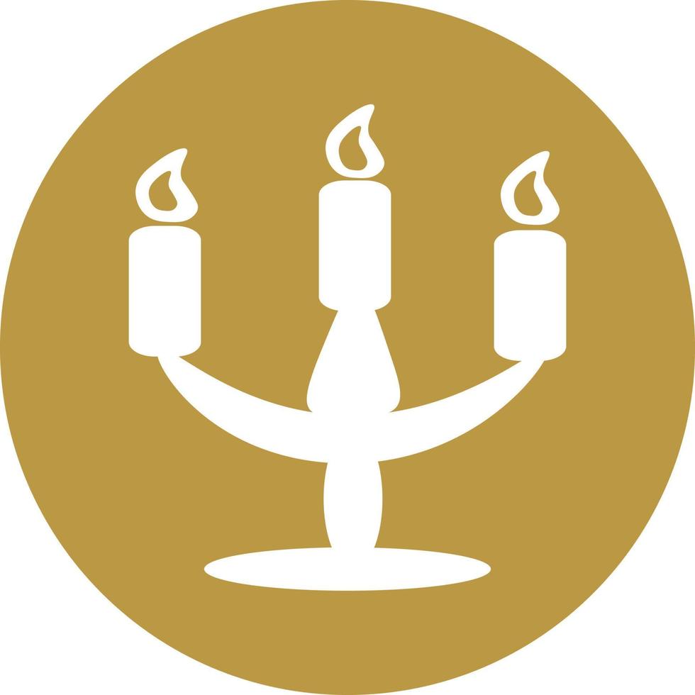 Kerzenhalter, Symbolabbildung, Vektor auf weißem Hintergrund