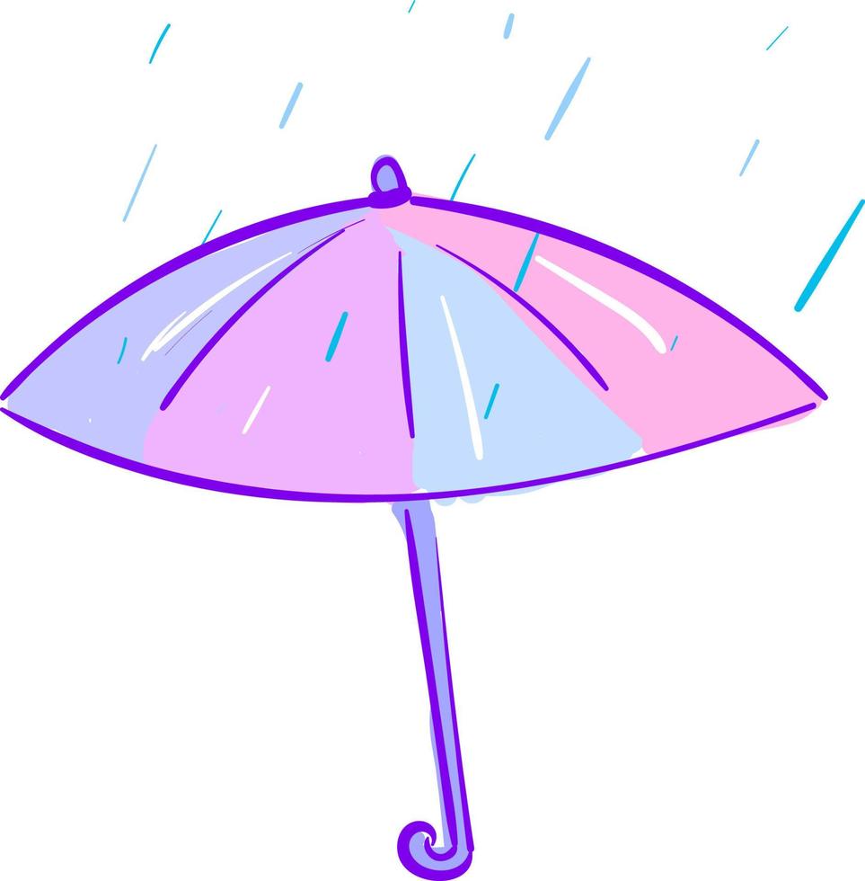 ein regenschirm, vektor oder farbillustration.