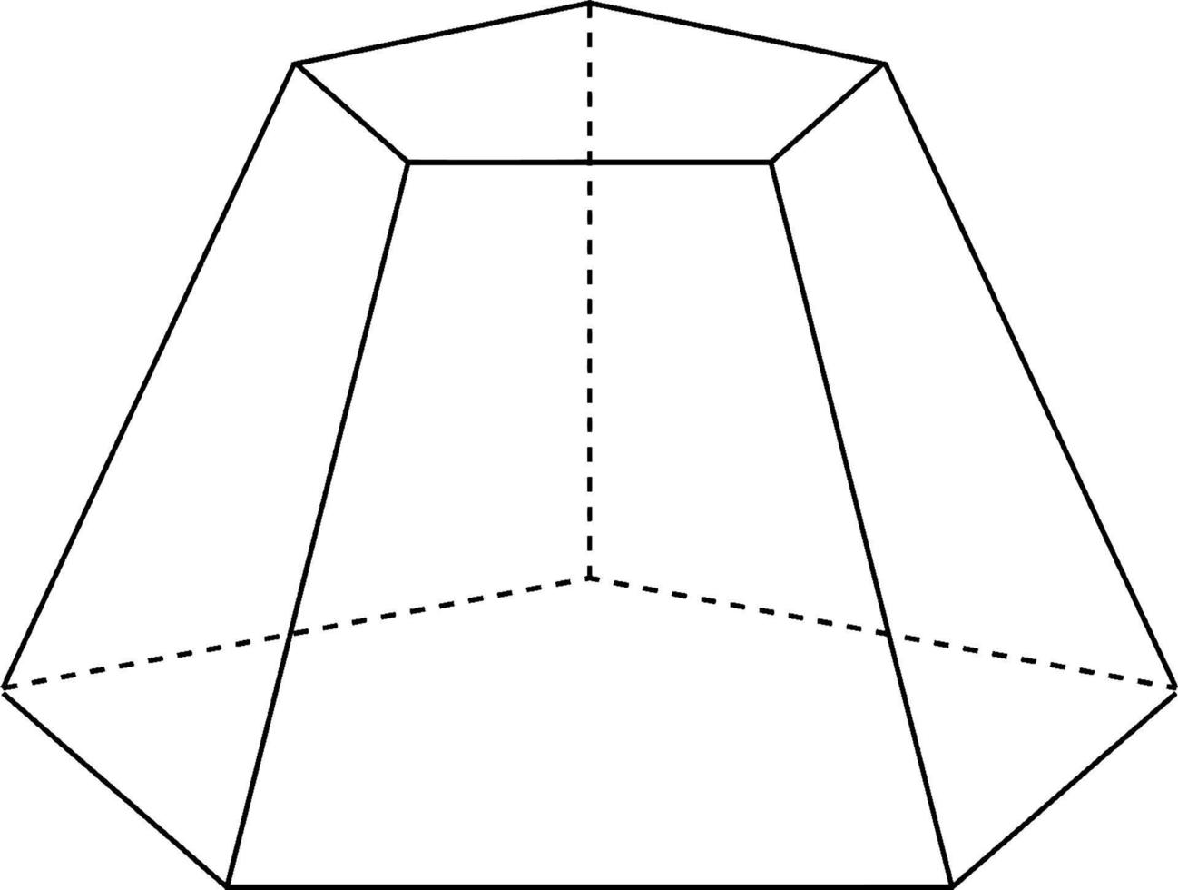 eine fünfeckige Form, Vintage Illustration. vektor