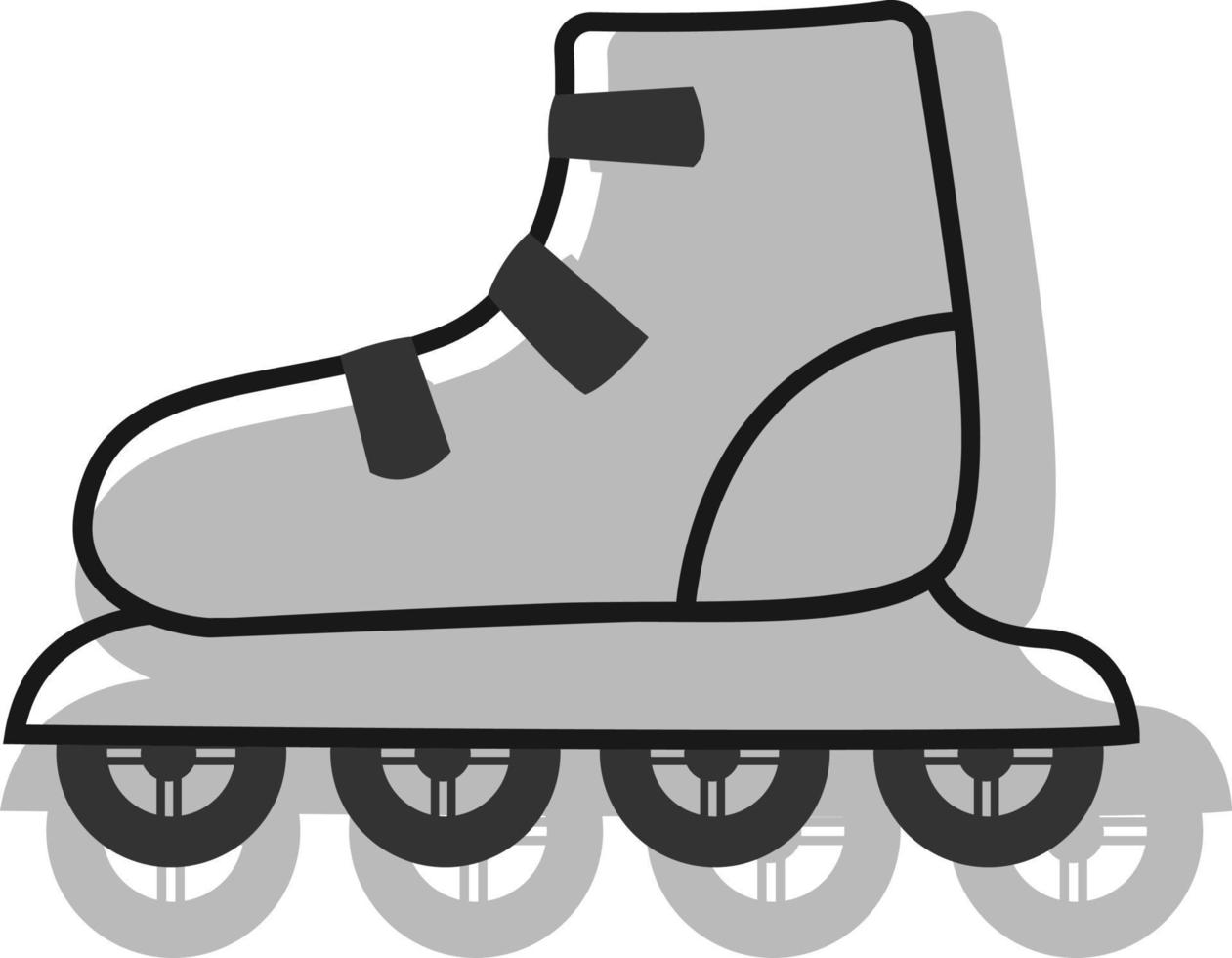 Rollschuhe, Illustration, Vektor auf weißem Hintergrund.