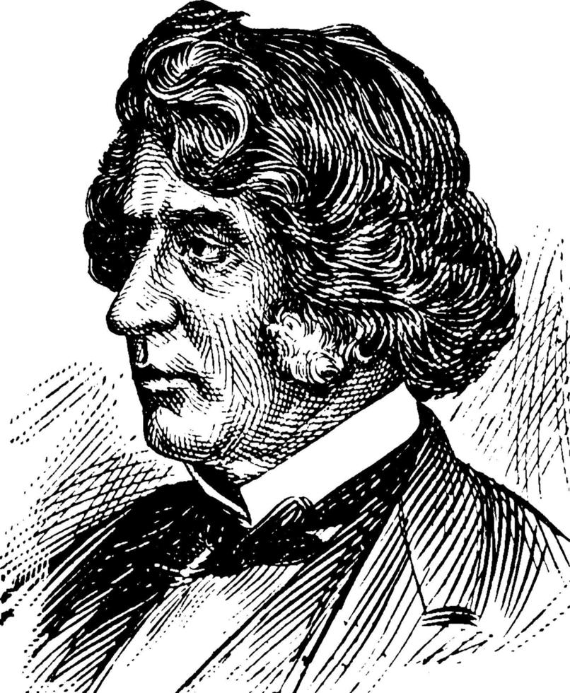 charles sumner, årgång illustration vektor