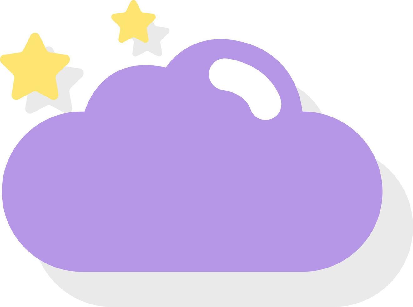 natt moln, ikon illustration, vektor på vit bakgrund