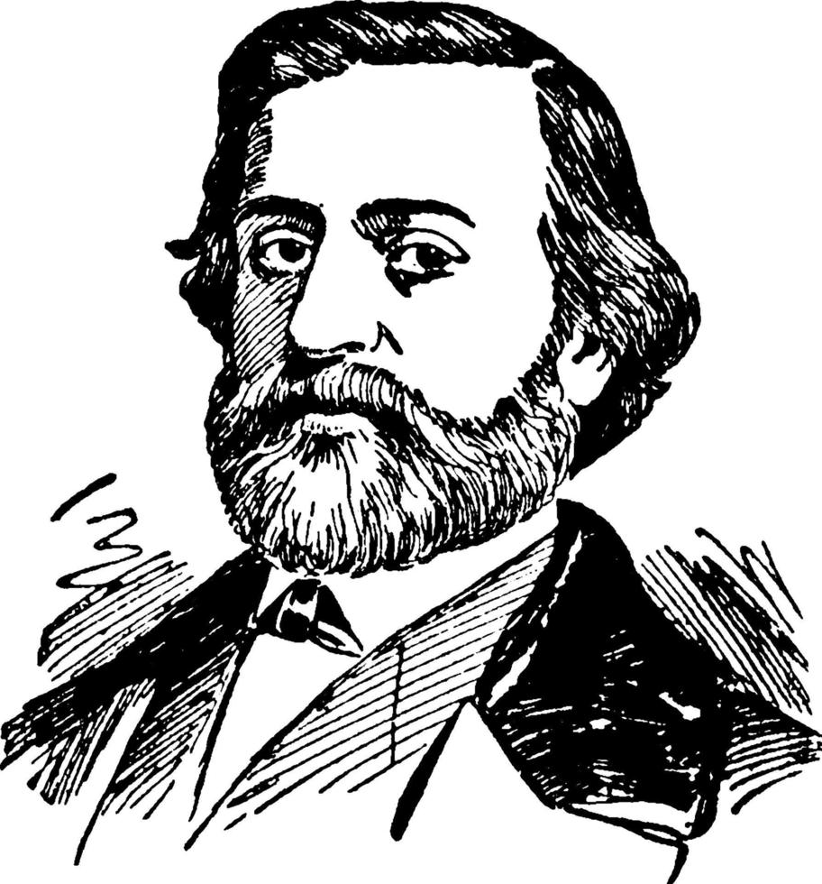 giuseppe verdi, årgång illustration vektor